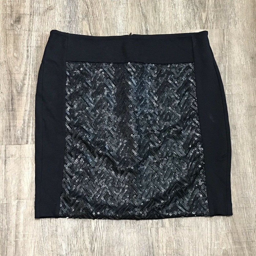 Cato Women's Skirt ~ Sz 8 ~ Black ~ Sequins